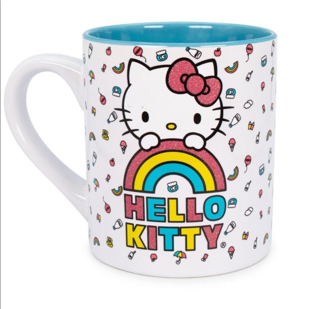 Sanrio Hello Kitty Rainbow Glitter Ceramic Mug